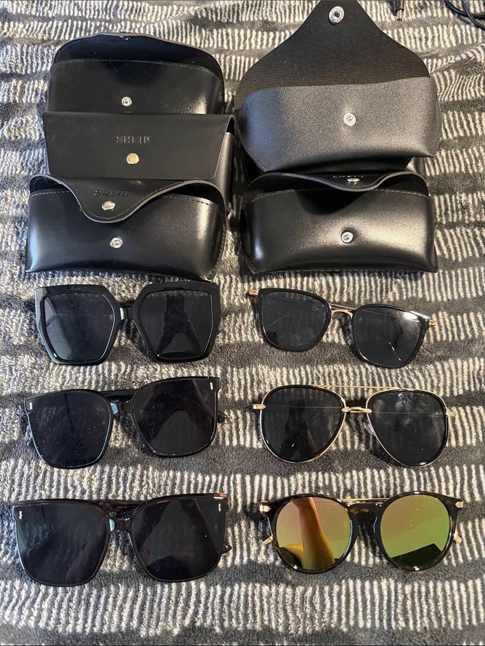 6 pair Women’s Sunglasses and case